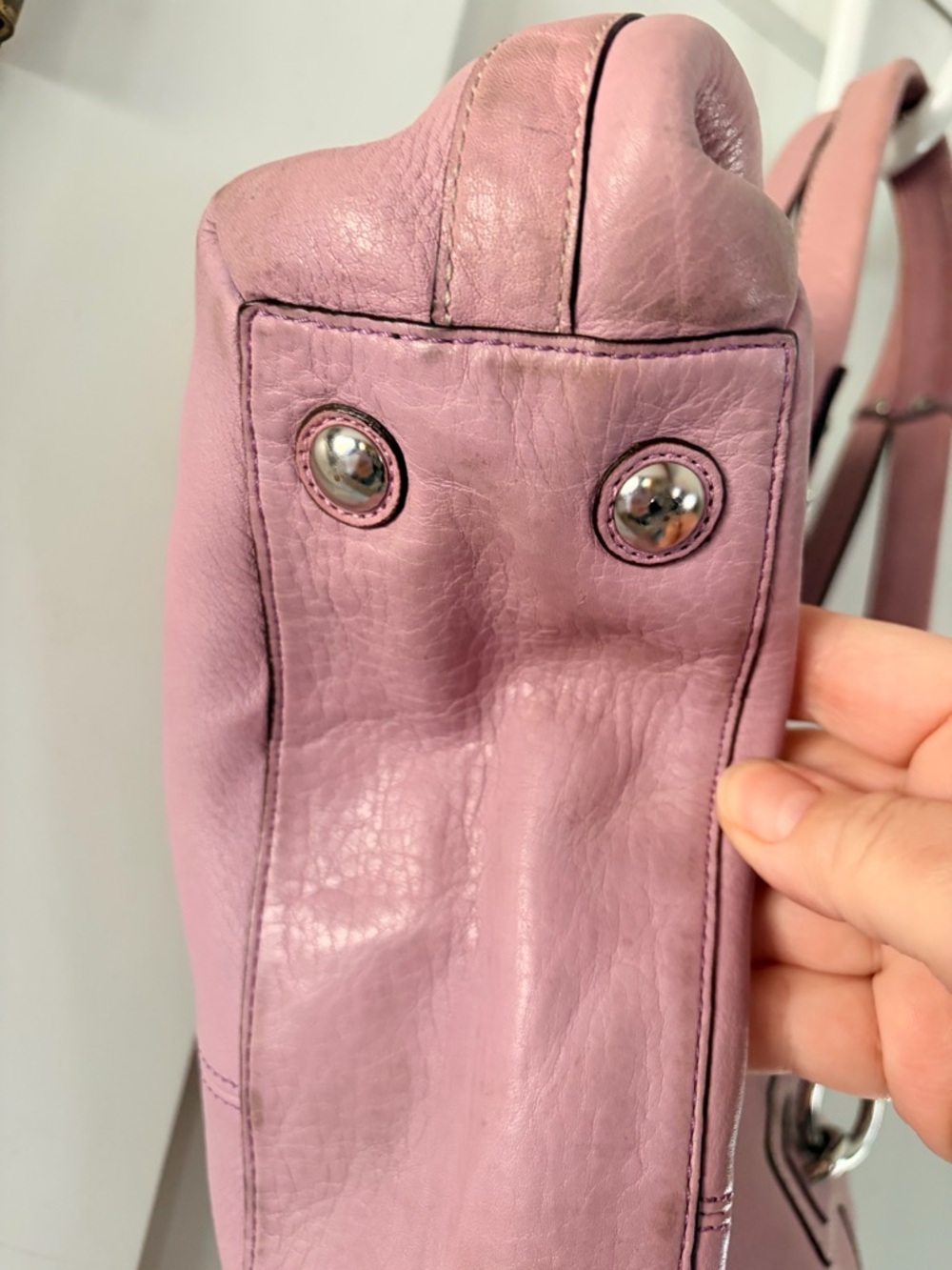Lavender Coach leather purse - Picture 8 of 9